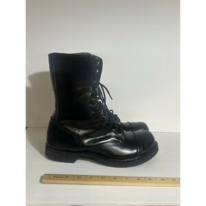 Corcoran Leather Jump Boots Mens 8.5  Black Polished Combat Military Classic USA